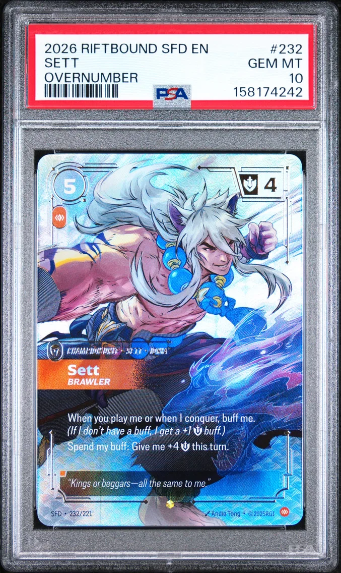 2026 #232 Sett - Brawler PSA 10 Riftbound: League of Legends Sfd-Spiritforged