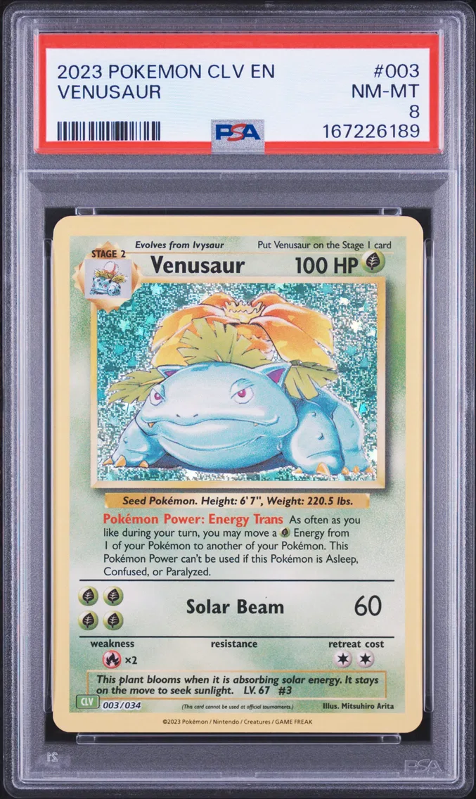 2023 #003 Venusaur PSA 8 CLV-Trading Card Game Classic Venusaur & Lugia EX Deck