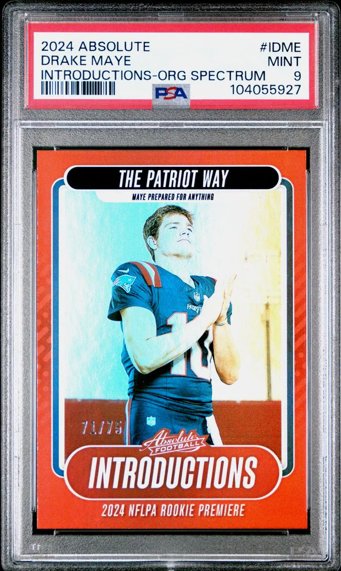 2024 #IDME Drake Maye PSA 9 Panini Absolute Introductions