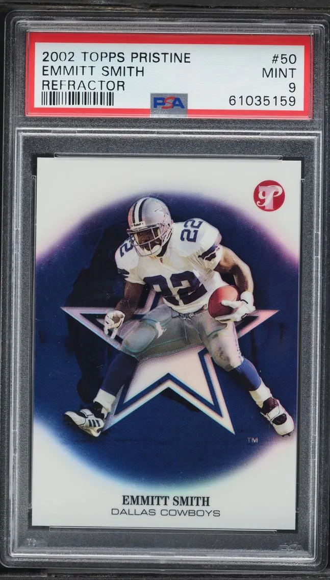 2002 Topps Pristine Refractor Emmitt Smith /349 #50 PSA 9 MINT