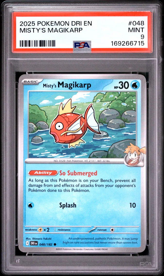 2025 Pokemon Dri EN-Destined Rivals Misty's Magikarp Dri EN-Destined Rivals #048 PSA 9