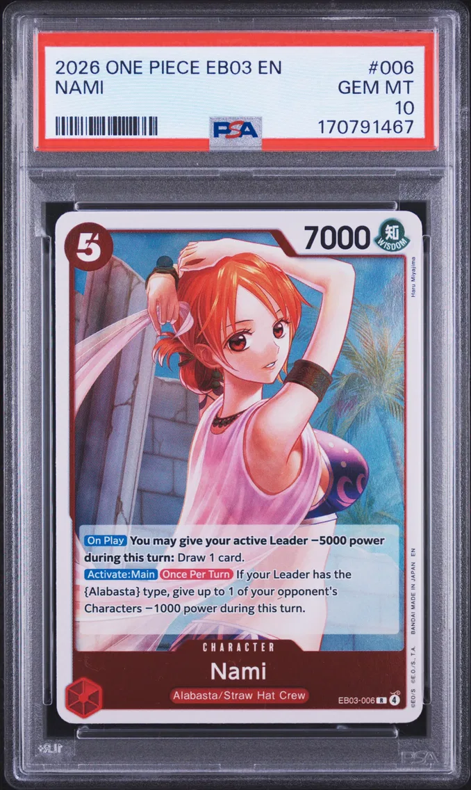 2026 #006 Nami PSA 10 One Piece EB03-Extra Booster -One Piece Heroines Edition-
