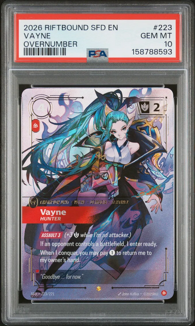 2026 #223 Vayne - Hunter PSA 10 Riftbound: League of Legends Sfd-Spiritforged