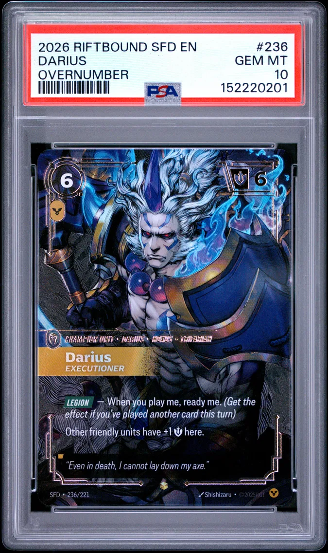 2026 #236 Darius - Executioner PSA 10 Riftbound: League of Legends Sfd-Spiritforged