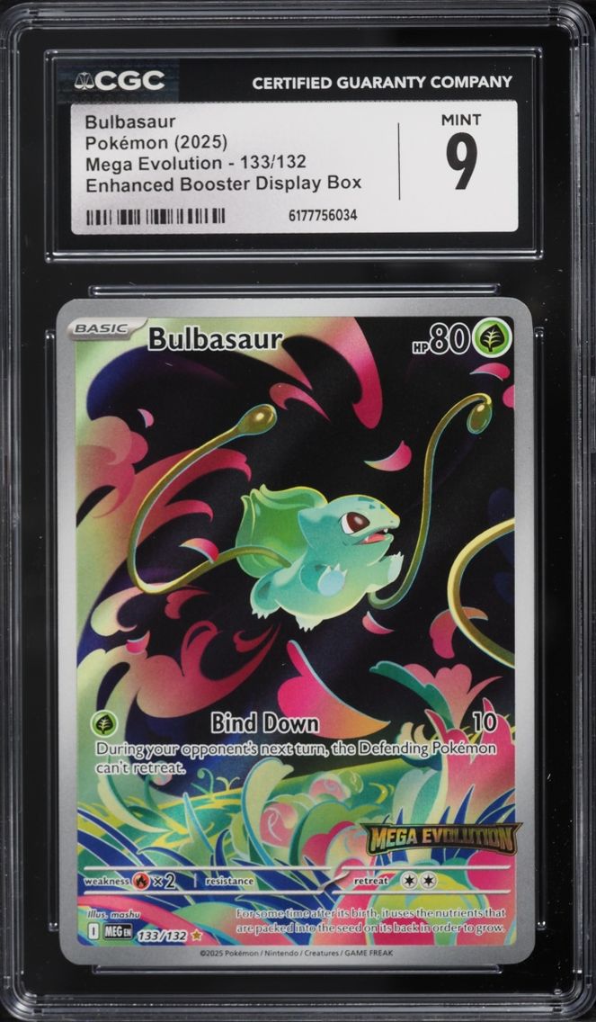2025 Pokemon Mega Evolution Enhanced Booster Display Box Bulbasaur #133 CGC 9 MINT