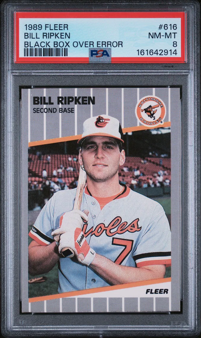 1989 #616 Bill Ripken PSA 8 Fleer