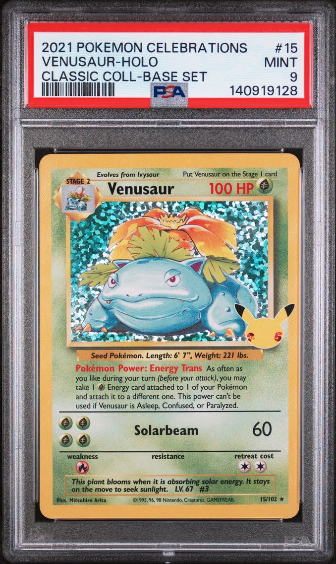 2021 #15 Venusaur-Holo PSA 9 Celebrations Classic Collection