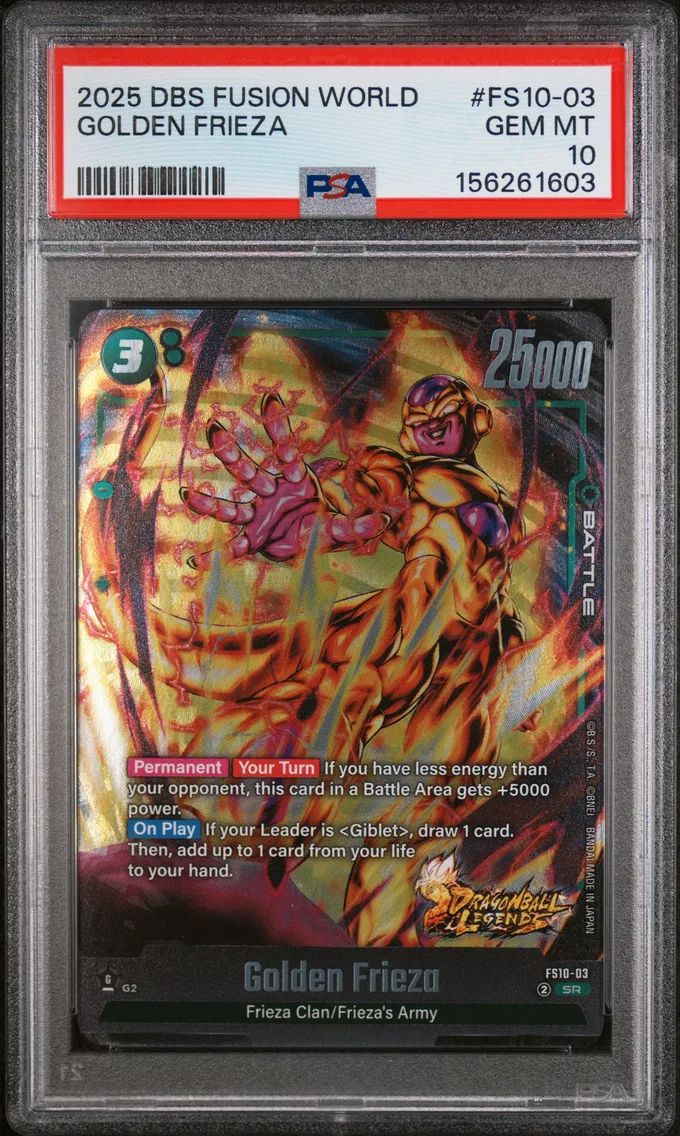 2025 #FS10-03 Golden Frieza PSA 10 Dragon Ball Super Card Game Fusion World Starter Deck EX Giblet