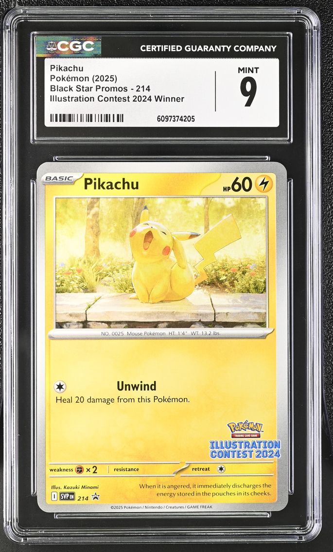 2025 #214 Pikachu CGC 9 Black Star Promos - Scarlet & Violet SVP EN - English