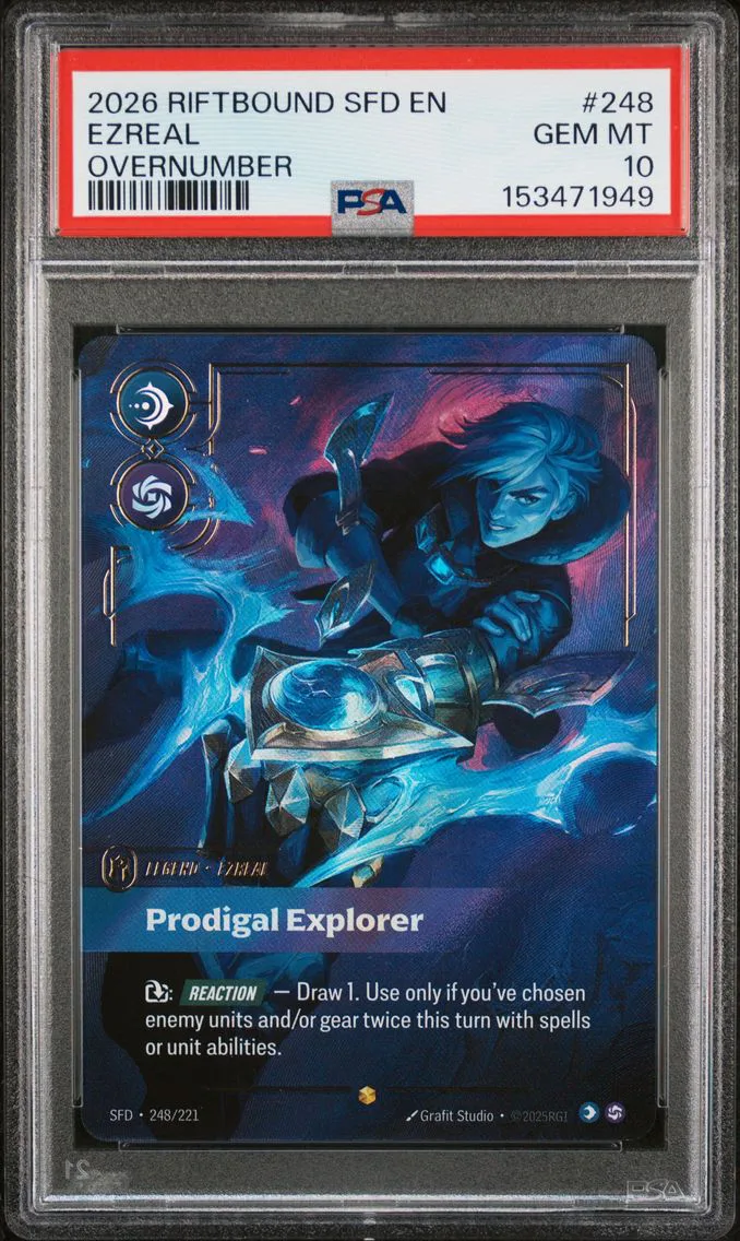 2026 #248 Ezreal - Prodigal Explorer PSA 10 Riftbound: League of Legends Sfd-Spiritforged
