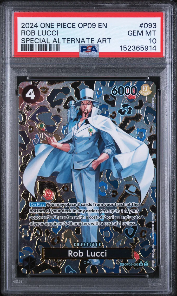 2024 #093 Rob Lucci PSA 10 One Piece OP09-Emperors in the New World