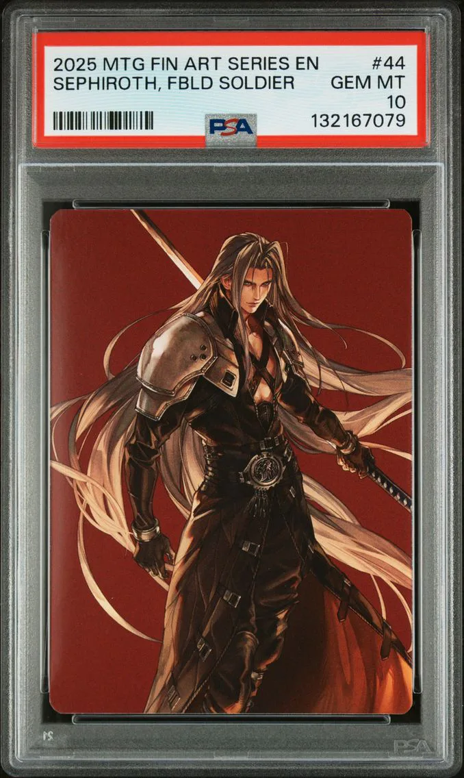 2025 #44 Sephiroth, Fabled Soldier PSA 10 Final Fantasy Art Series