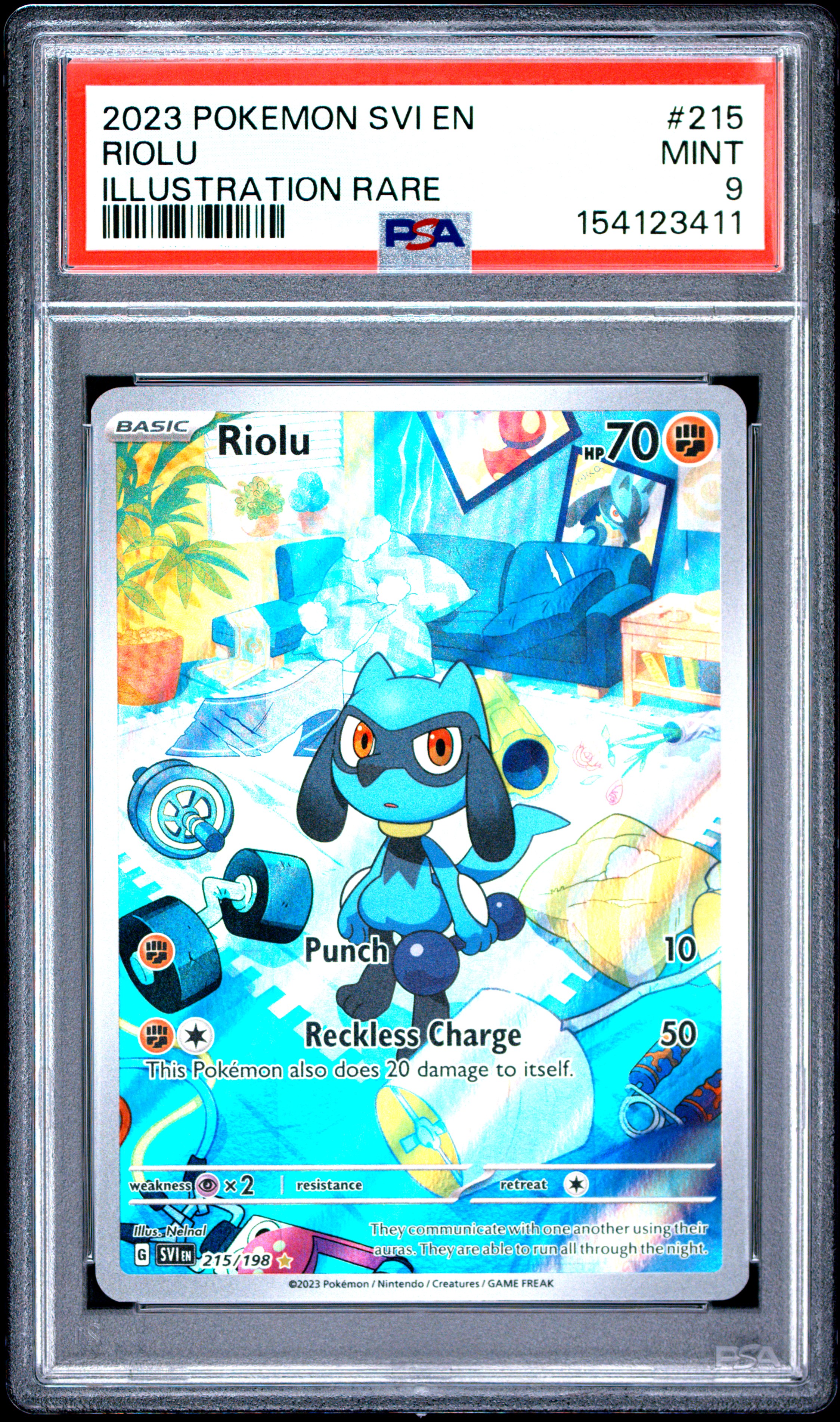 2023 #215 Riolu PSA 9 Svi En-Scarlet & Violet