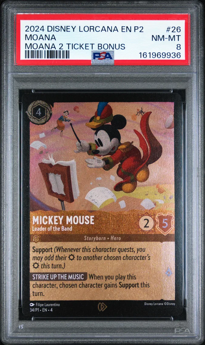 2024 #26 Moana - Adventurer of Land and Sea PSA 8 Disney Lorcana EN P2-Promo