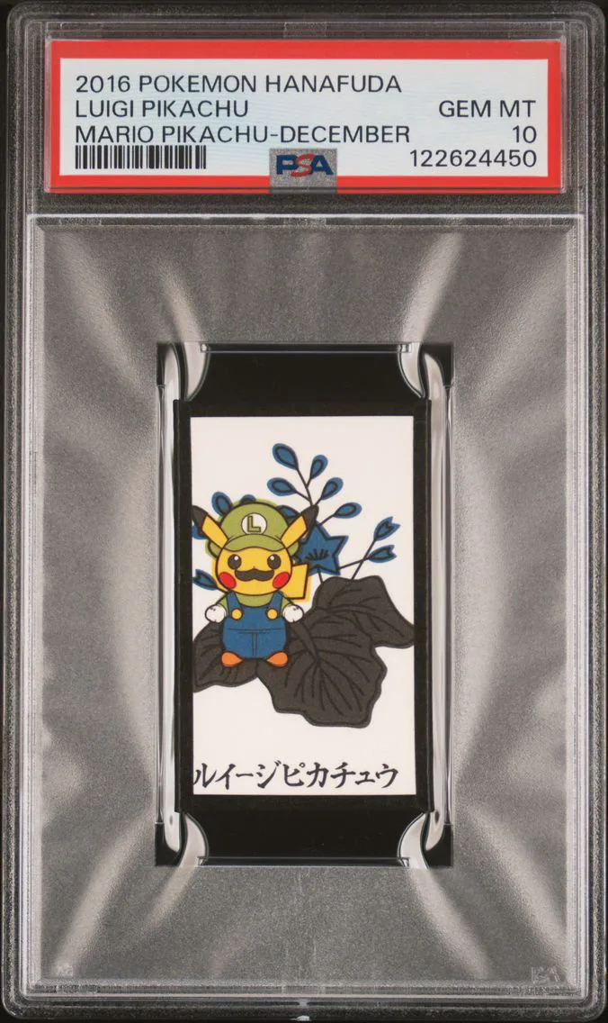 2016 #NA Luigi Pikachu PSA 10 Hanafuda Mario Pikachu Pokemon