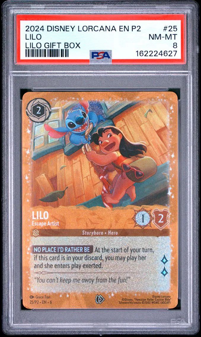 2024 #25 Lilo - Escape Artist PSA 8 Disney Lorcana EN P2-Promo
