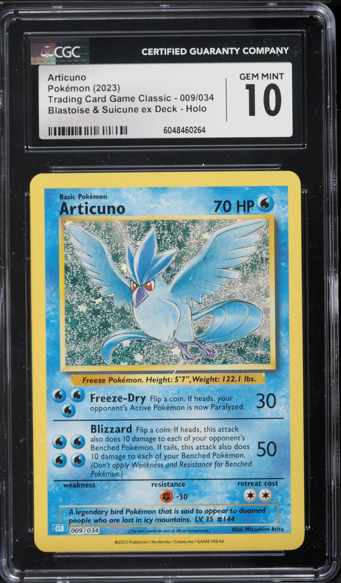 2023 #009 Articuno CGC 10 Trading Card Game Classic - CLV, CLC, CLB - English Pokemon