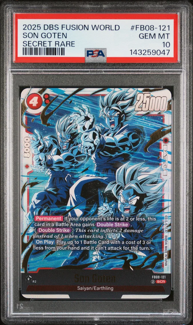 2025 #FB08-121 Son Goten PSA 10 Dragon Ball Super Card Game Fusion World Saiyan's Pride
