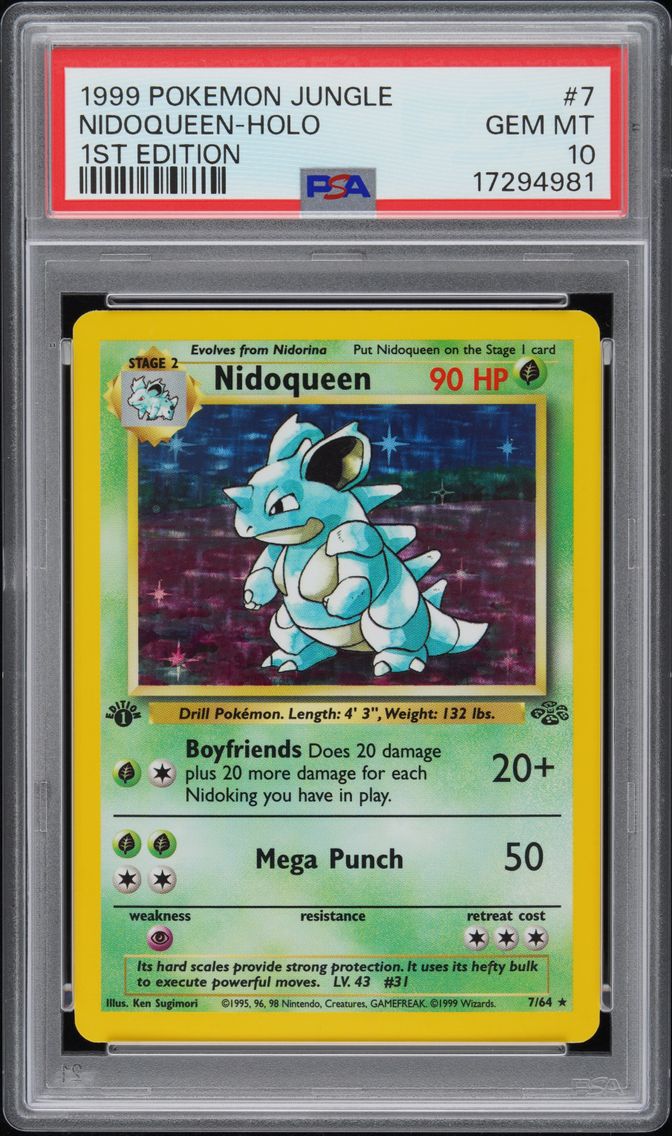 1999 #7 Nidoqueen-Holo 1st Editi