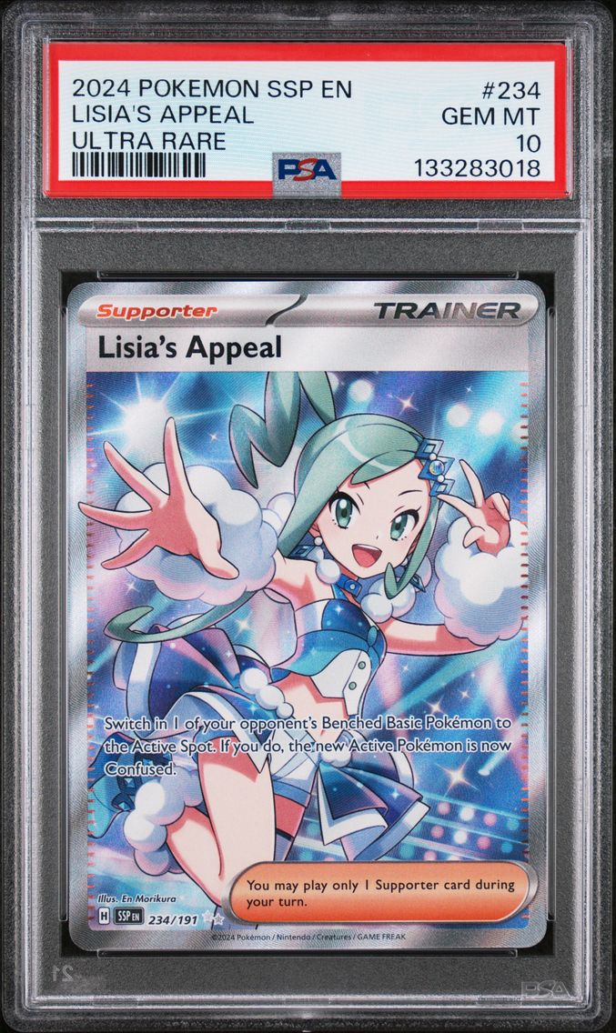 2024 #234 Lisia's Appeal PSA 10 Ssp EN-Surging Sparks Pokemon