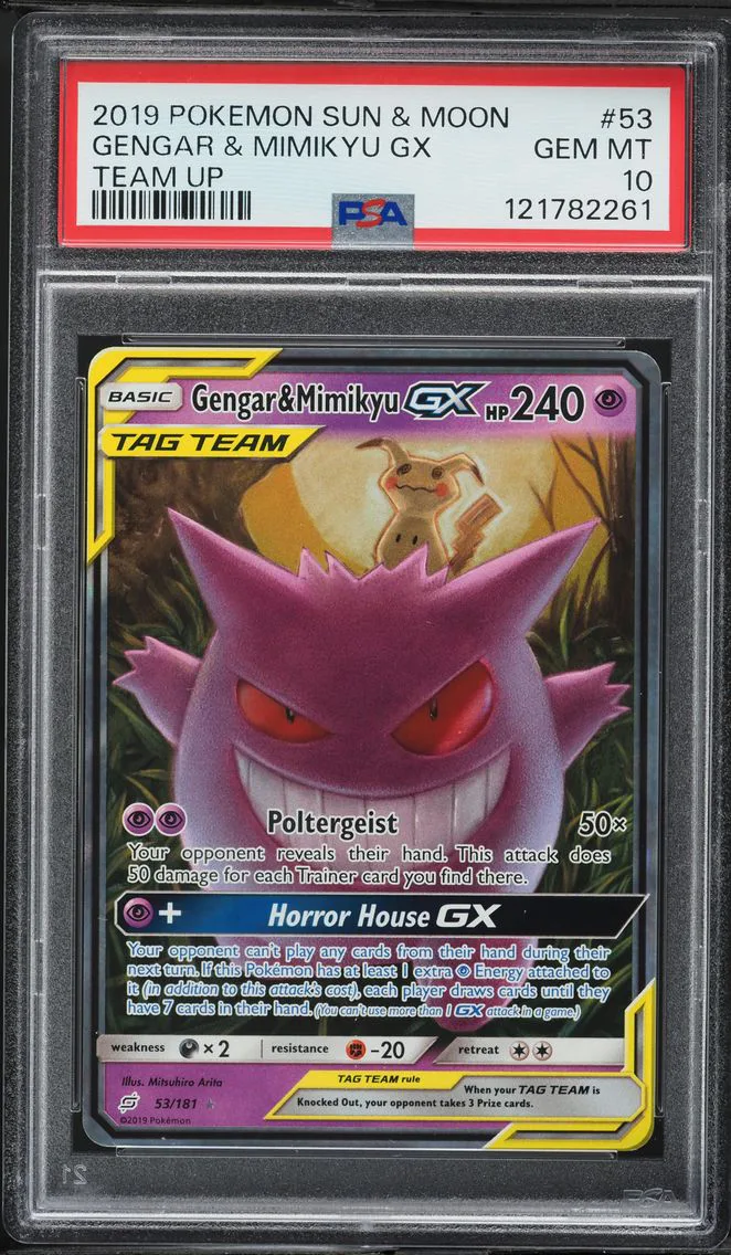 2019 #53 Gengar & Mimikyu GX PSA