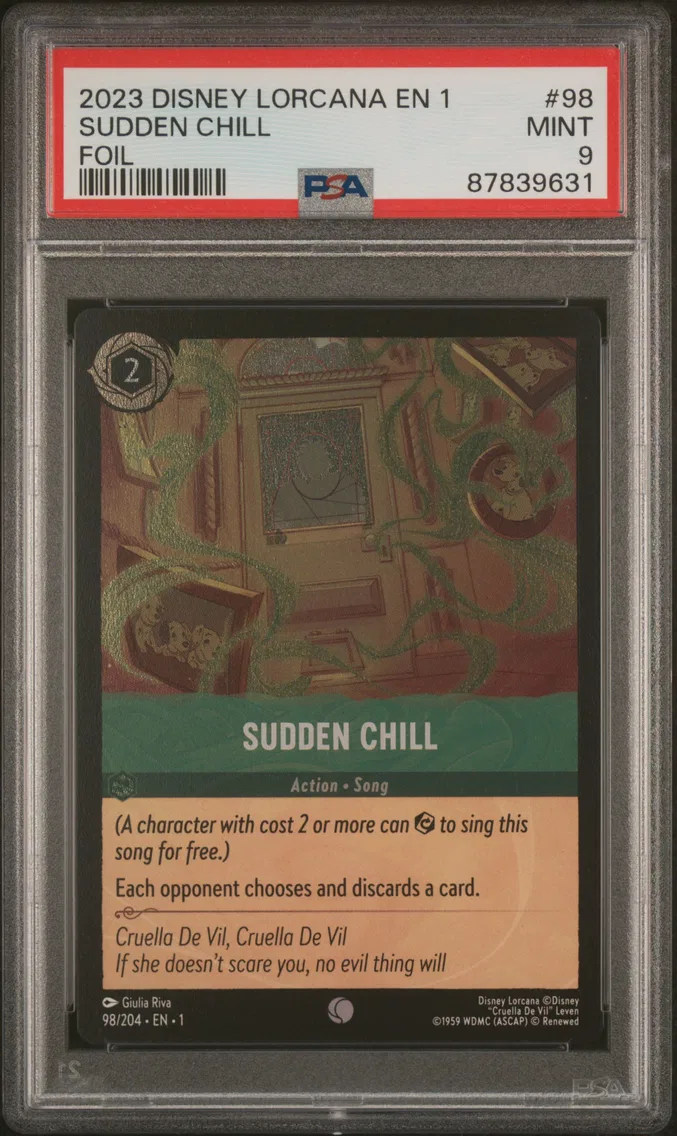 2023 #98 Sudden Chill PSA 9 Disney Lorcana EN 1-the First Chapter