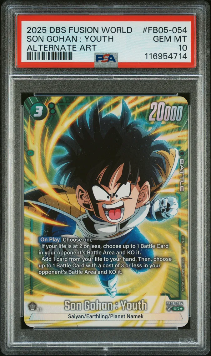 2025 #FB05-054 Son Gohan : Youth PSA 10 Dragon Ball Super Card Game Fusion World New Adventure