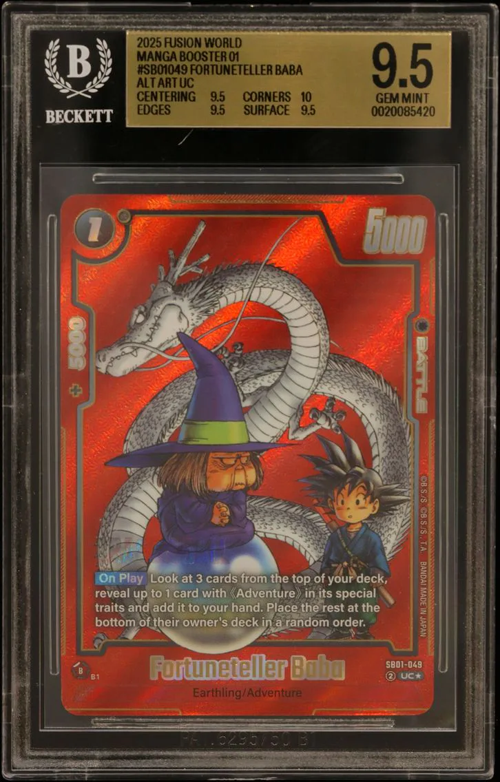 2025 #SB01049 Fortuneteller Baba ALT ART UC BGS 9.5 Dragon Ball Super Card Game Fusion World Manga Booster 01