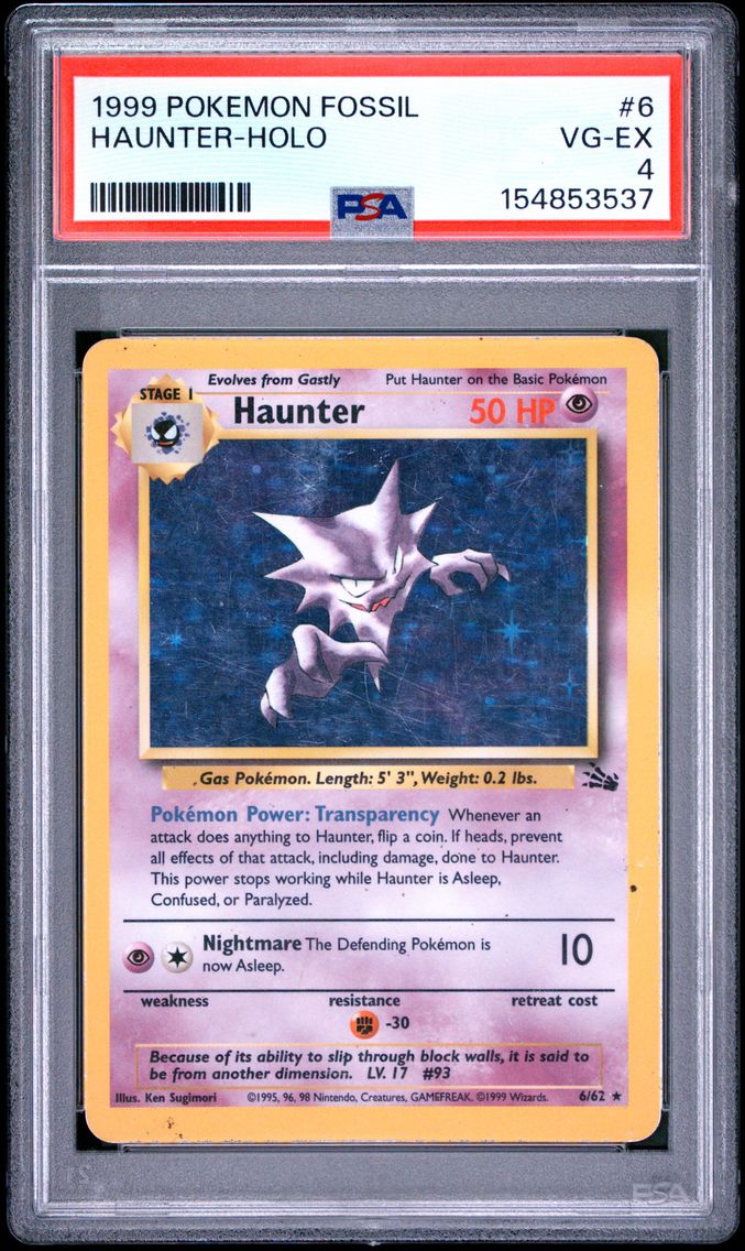 1999 #6 Haunter-Holo PSA 4 Fossil