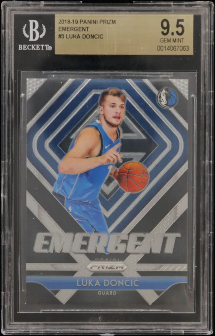 2018 #3 Luka Doncic BGS 9.5 Panini Prizm Emergent