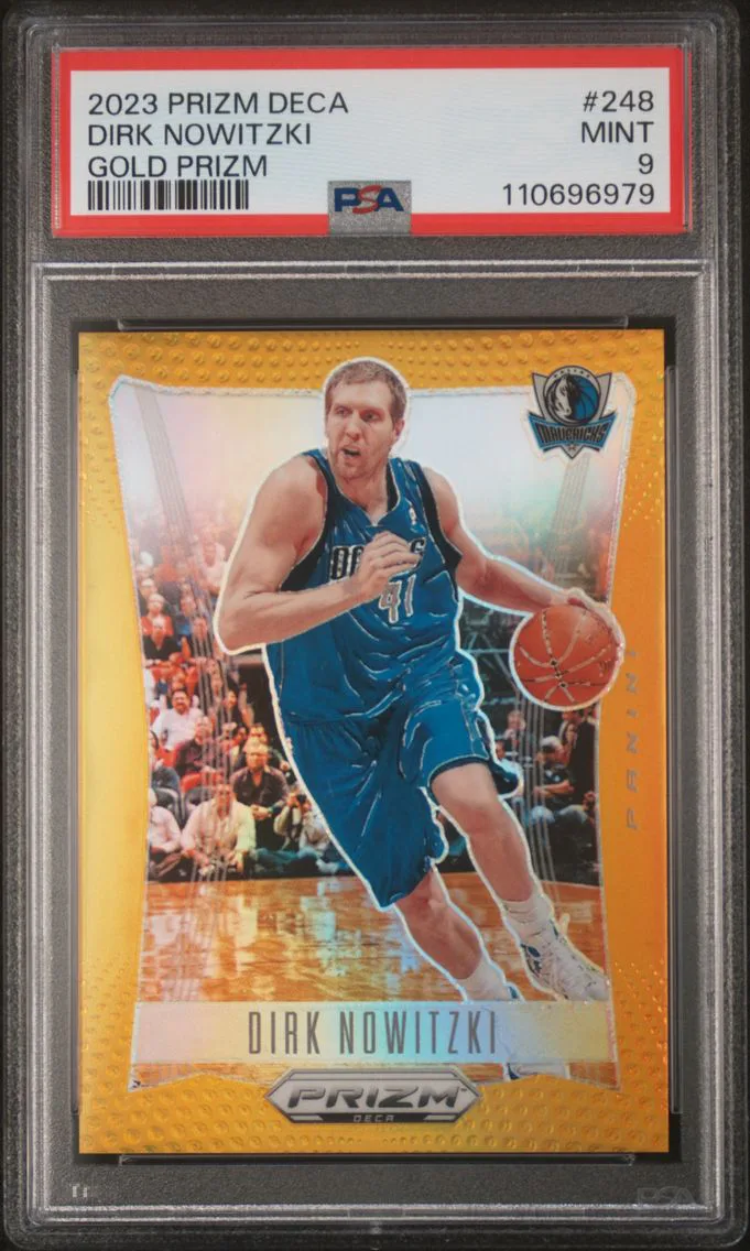 2023 #248 Dirk Nowitzki PSA 9 Panini Prizm Deca