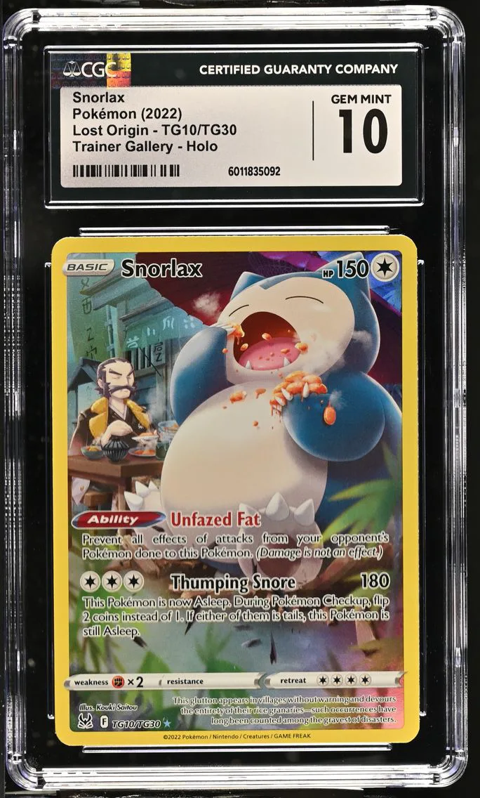 2022 #TG10/TG30 Snorlax CGC 10 Lost Origin - English