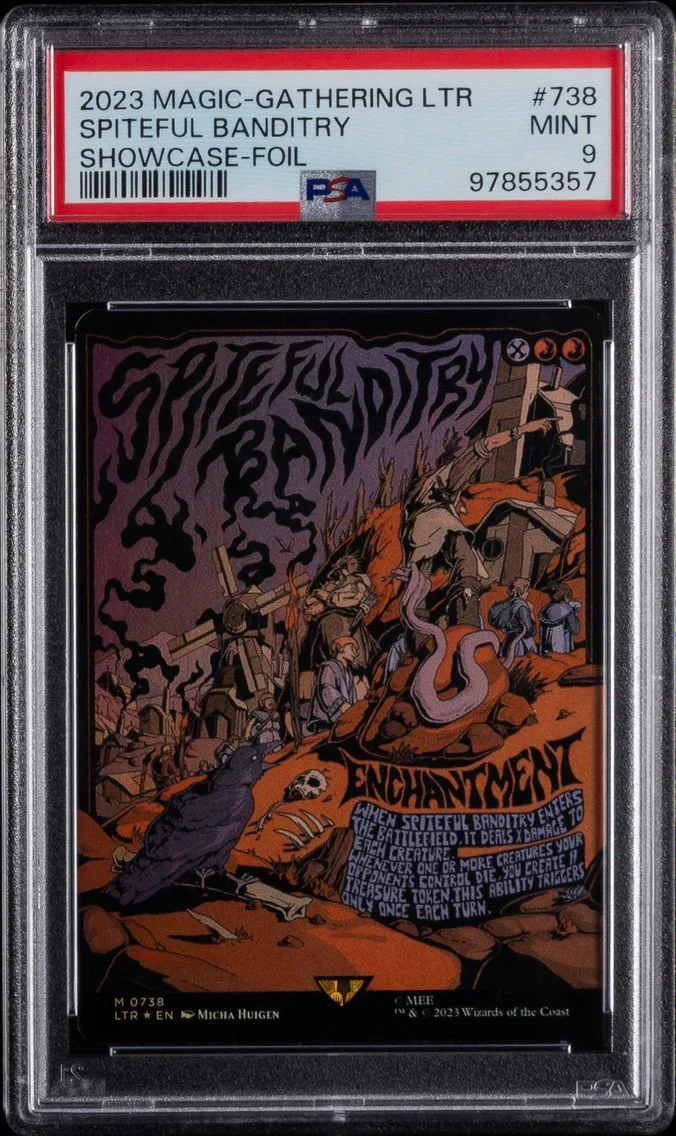 2023 #738 Spiteful Banditry PSA 9 Tales of Middle-Earth Magic the Gathering