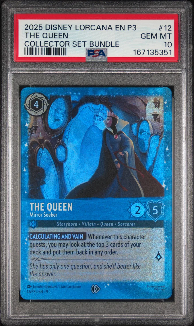 2025 #12 The Queen - Mirror Seeker PSA 10 Disney Lorcana EN P3-Promo