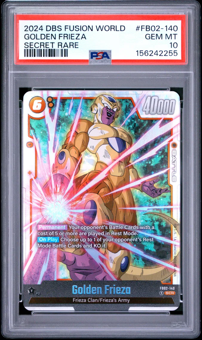 2024 #FB02-140 Golden Frieza PSA 10 Dragon Ball Super Card Game Fusion World Blazing Aura
