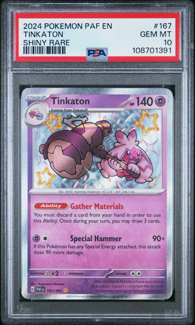 2024 Pokemon Paf EN-Paldean Fates Tinkaton Paf EN-Paldean Fates #167 PSA 10