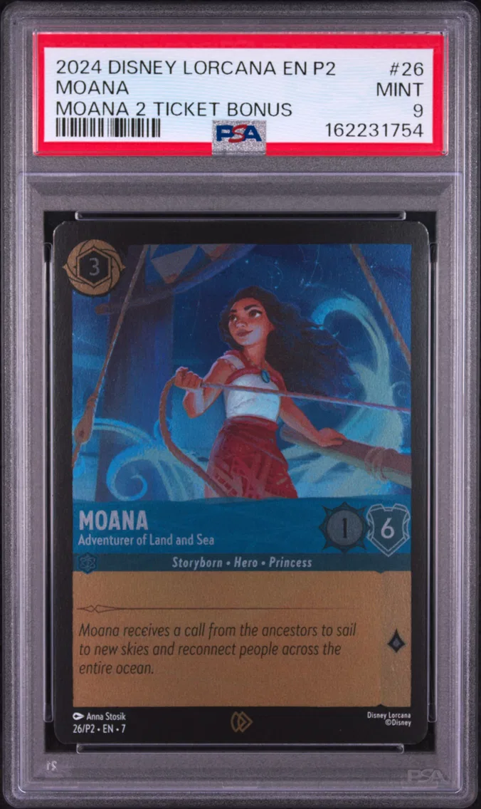 2024 #26 Moana - Adventurer of Land and Sea PSA 9 Disney Lorcana EN P2-Promo