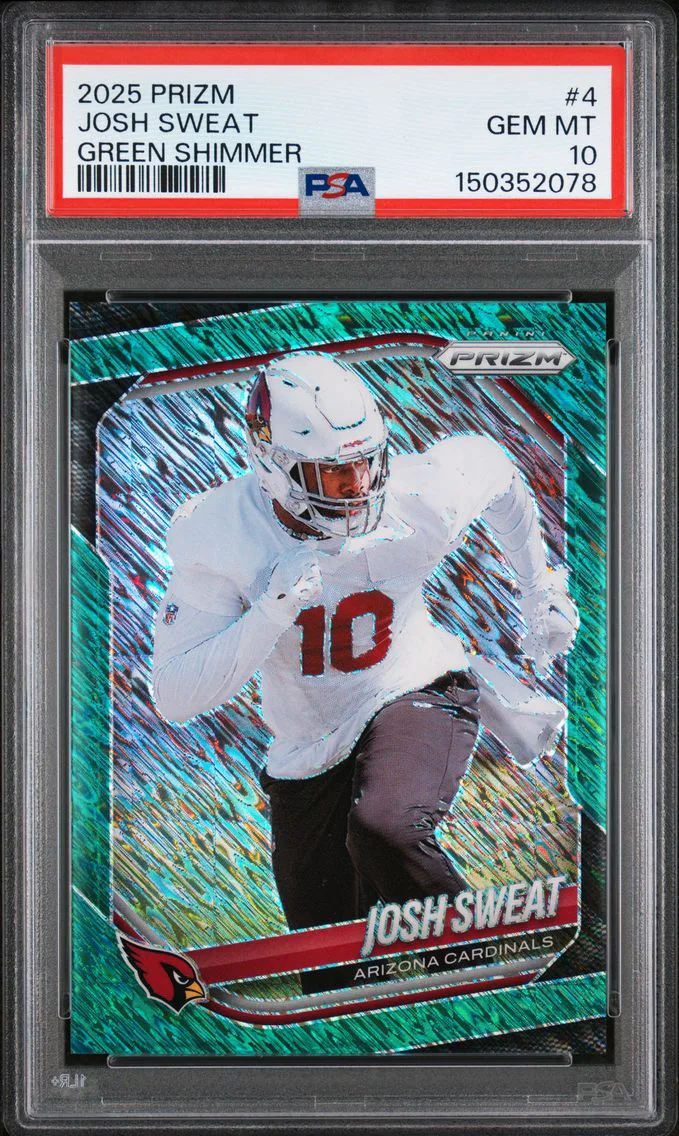 2025 #4 Josh Sweat PSA 10 Panini Prizm