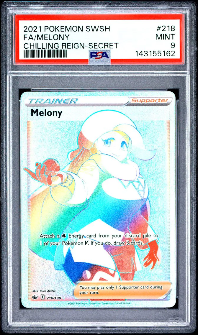 2021 #218 Full Art/Melony PSA 9 Sword & Shield Chilling Reign