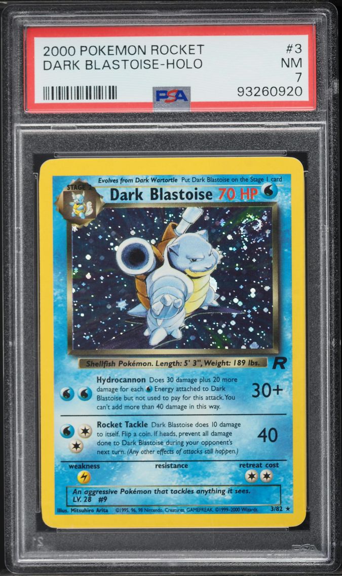 2000 #3 Dark Blastoise-Holo PSA 7 Rocket Pokemon