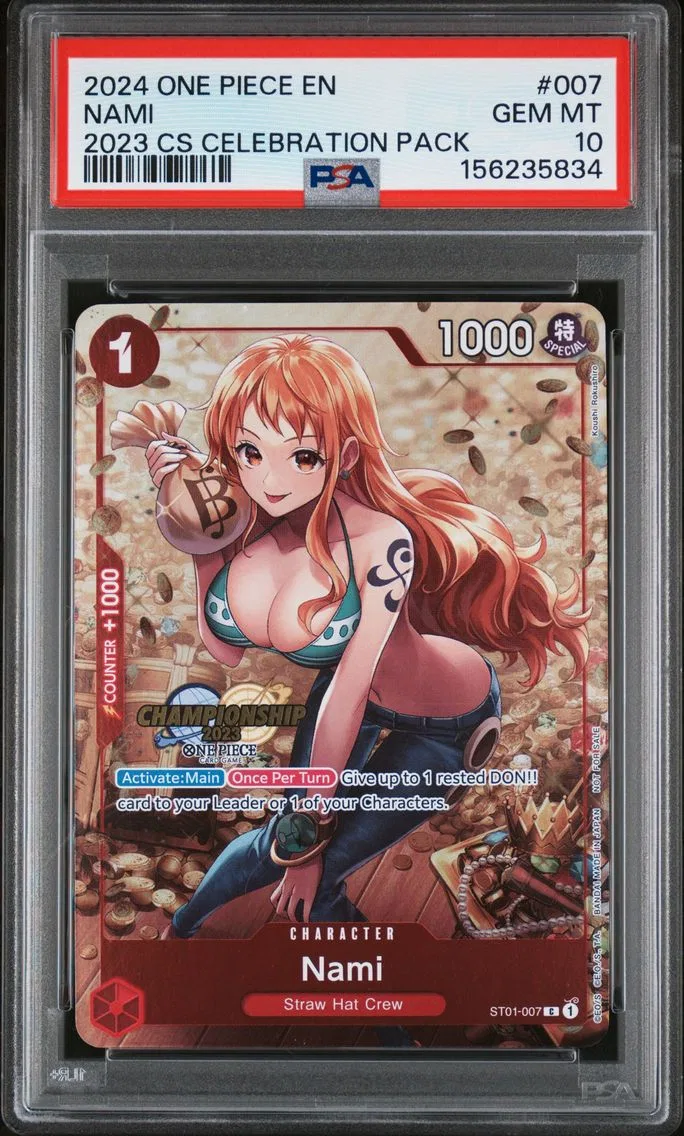 2024 #007 Nami PSA 10 One Piece Championship 2023 Celebration Pack
