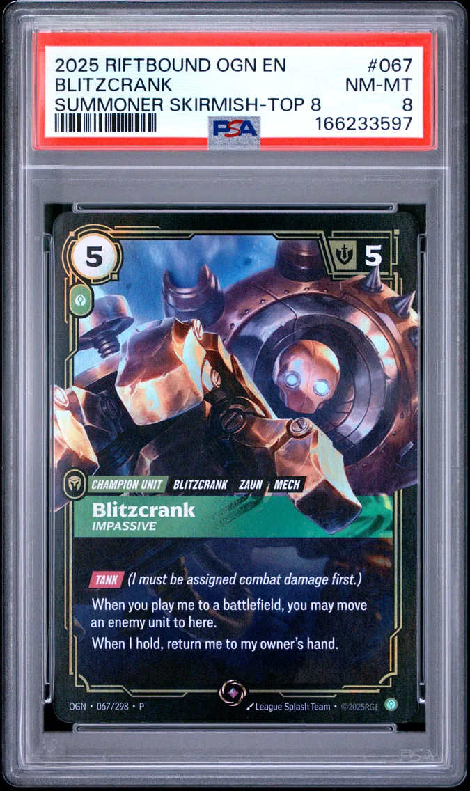 2025 #067 Blitzcrank - Impassive PSA 8 Riftbound: League of Legends Ogn-Origins