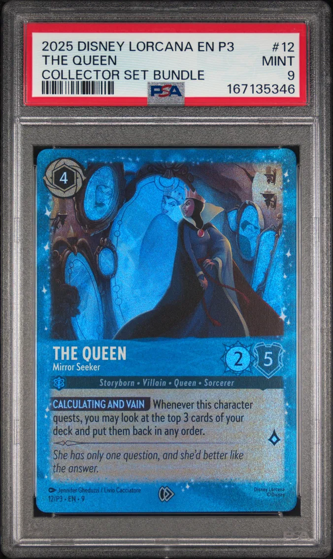 2025 #12 The Queen - Mirror Seeker PSA 9 Disney Lorcana EN P3-Promo