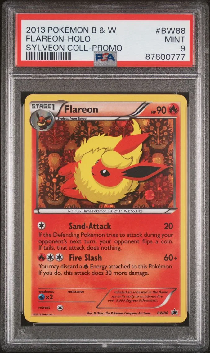 2013 #BW88 Flareon-Holo PSA 9 Black & White Promo