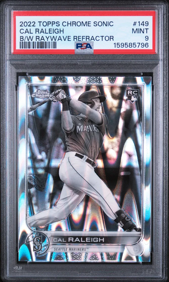 2022 #149 Cal Raleigh PSA 9 Topps Chrome Sonic