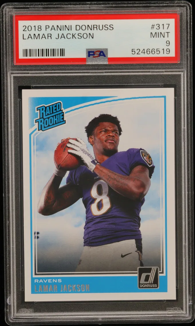 2018 #317 LAMAR JACKSON PSA 9 Panini Donruss