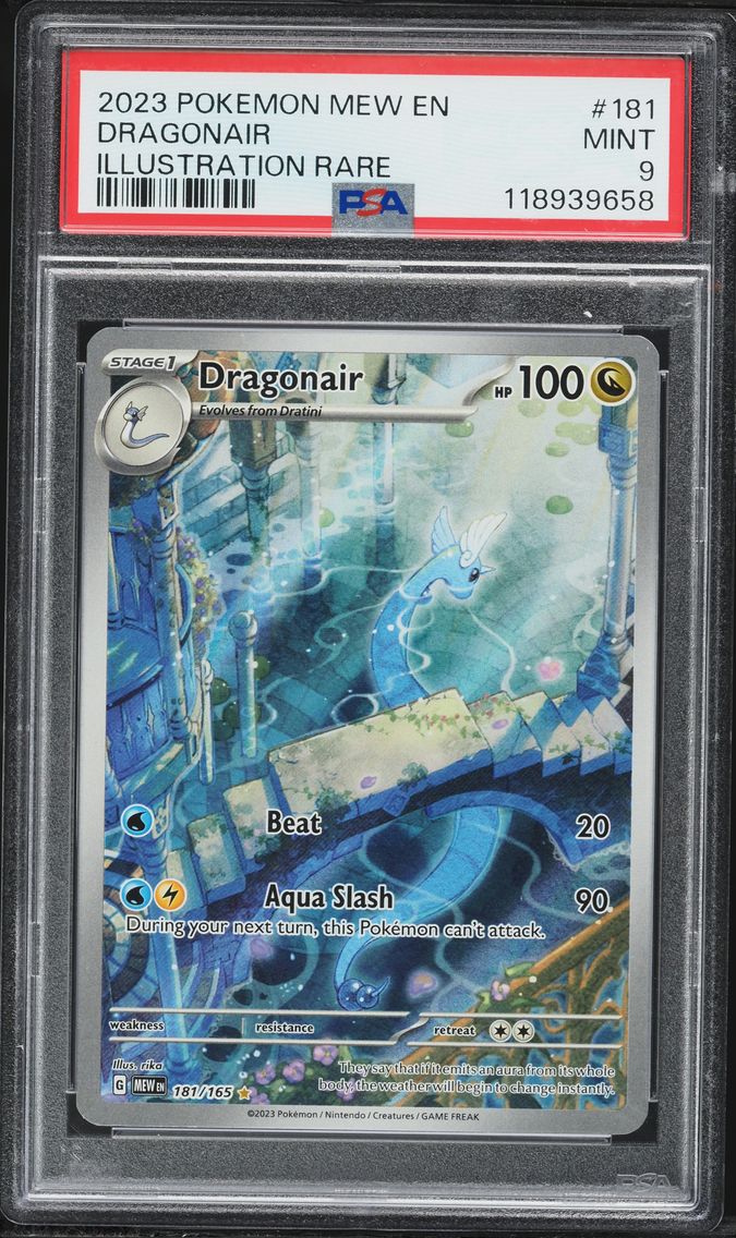 2023 #181 Dragonair PSA 9 Mew EN-151 Pokemon