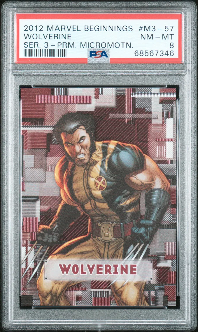 2012 #M3-57 Wolverine PSA 8 Marvel Beginnings Series 3 Prime Micromotion