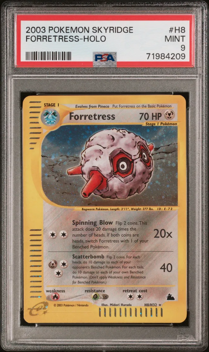 2003 #H8 Forretress-Holo PSA 9 Skyridge
