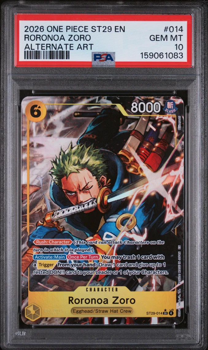 2026 #014 Roronoa Zoro PSA 10 One Piece Starter Deck ST29-Egghead